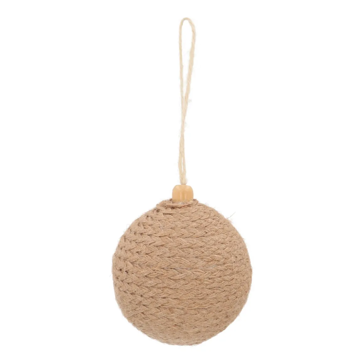 Rustic Beige Jute Christmas Bauble