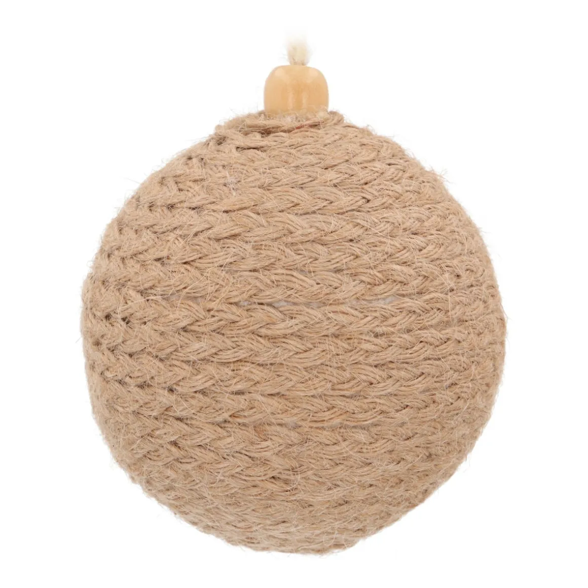 Rustic Beige Jute Christmas Bauble