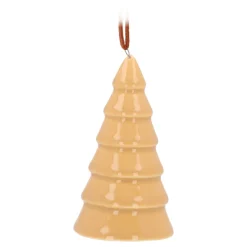 Sand-colored Porcelain Tree Christmas Ornament
