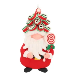 Santa Claus Ornament Trendy Hair And Lollipop