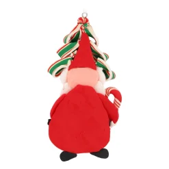 Santa Claus Ornament Trendy Haircut And Candy Cane