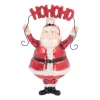 Santa 'Ho Ho Ho' Ornament, Glass, Red, 13cm/5in