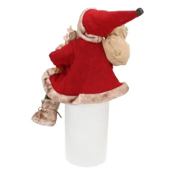 Seated Santa Claus | Bordeaux-green | 45cm /18in | Cloth