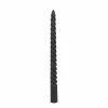 Set Of 4 Black Twist Candles | 25 Cm