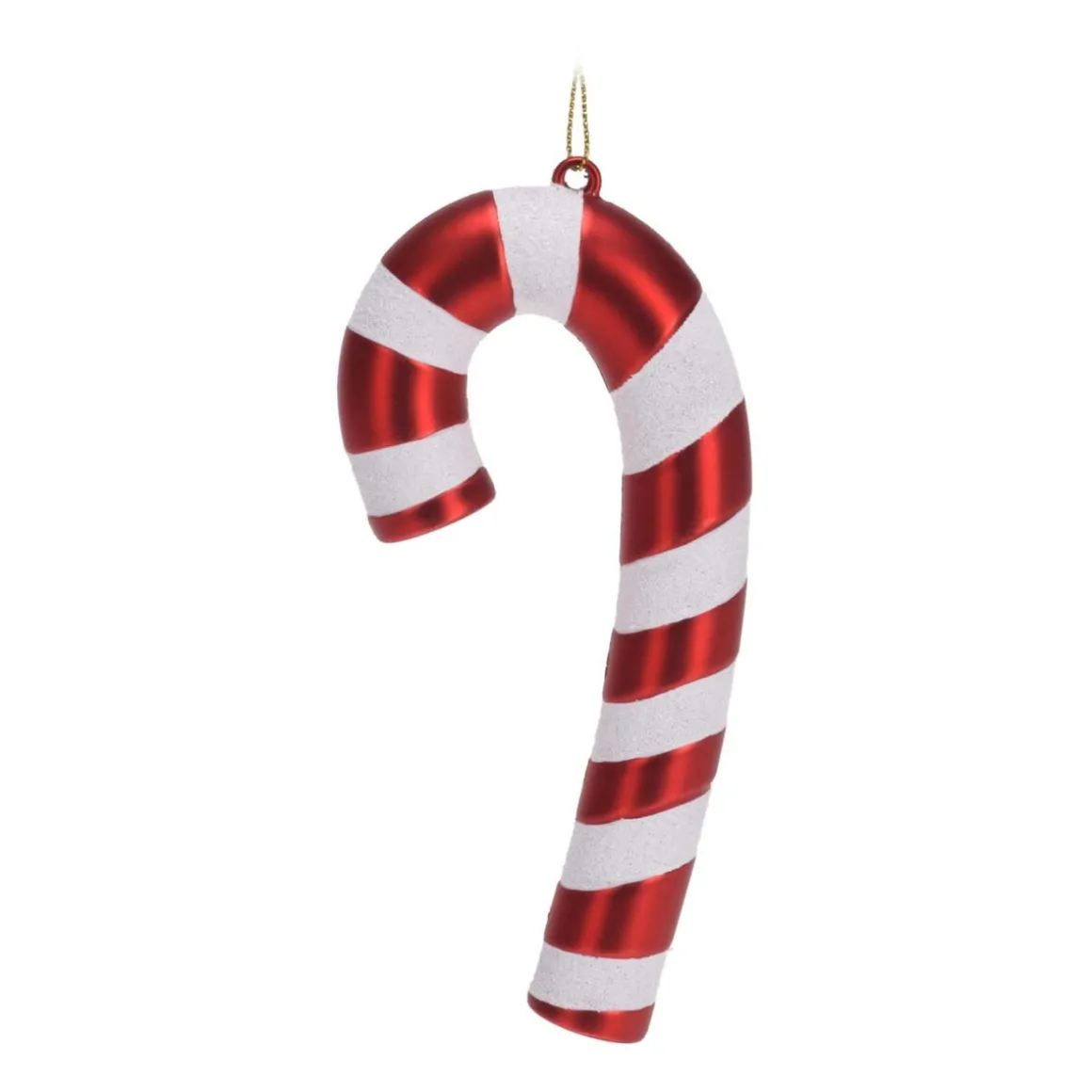 Set Of 4 Candy Cane Christmas Ornaments | 17cm (7") | Red