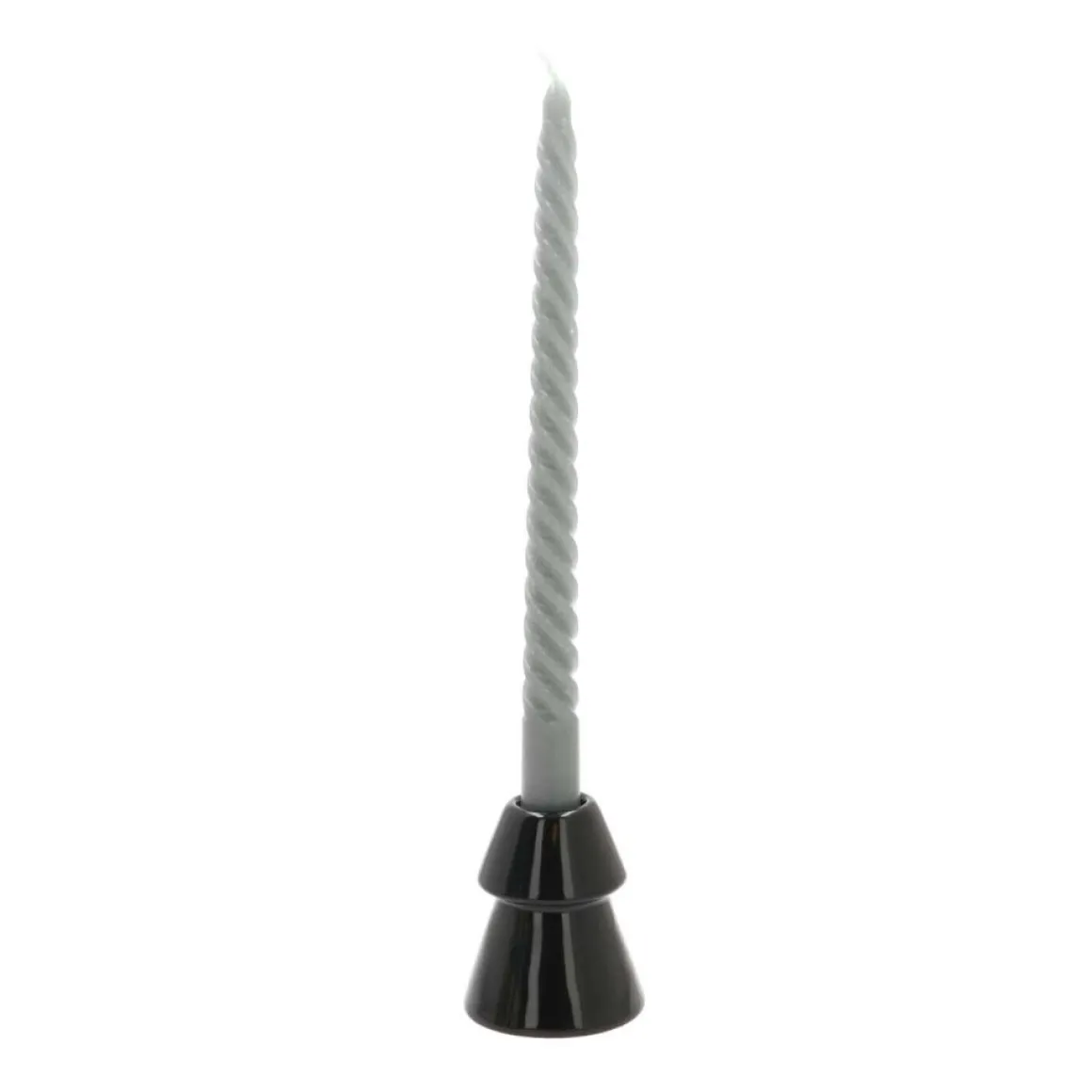 Set Of 4 Cottage Green Twist Candles | 25 Cm