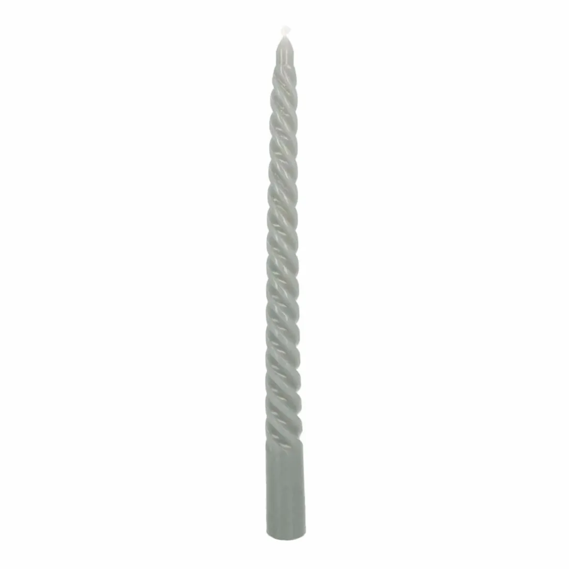 Set Of 4 Cottage Green Twist Candles | 25 Cm