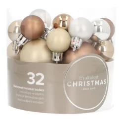 Set Of 32 Home Sweet Home Mix Mini Shatterproof Baubles, 2.5-4 Cm