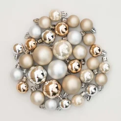 Set Of 32 Home Sweet Home Mix Mini Shatterproof Baubles, 2.5-4 Cm