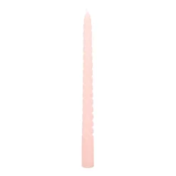 Set Of 4 Pink Twist Candles | 25 Cm