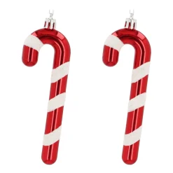 Set Of 2 Red-white Candy Canes