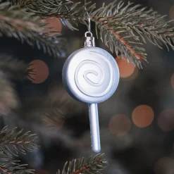 Set Of Lollipop Christmas Ornaments 9cm Pastel Mix