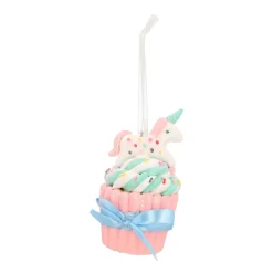 Shatterproof Christmas Ornament Unicorn Cupcake | 15 Cm