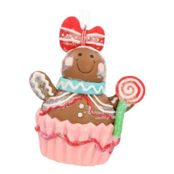 Shatterproof Christmas Ornament Gingerbread Woman | 9 Cm