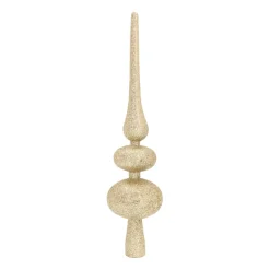 Shatterproof Christmas Tree Topper Glitter Light Gold 30 Cm