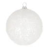 Shatterproof Transparent Christmas Bauble 8cm White