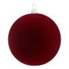 Shatterproof Velvet Maroon Bauble 8cm
