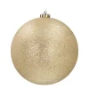 Shatterproof XL Christmas Bauble Gold Glitters 15 Cm