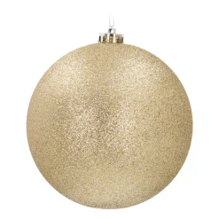 Shatterproof XL Christmas Bauble Gold Glitters 15 Cm