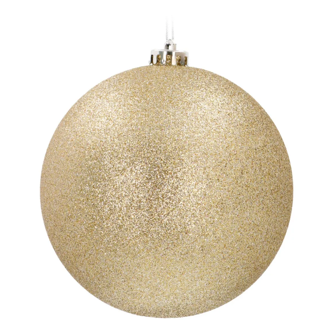 Shatterproof XL Christmas Bauble Gold Glitters 15 Cm
