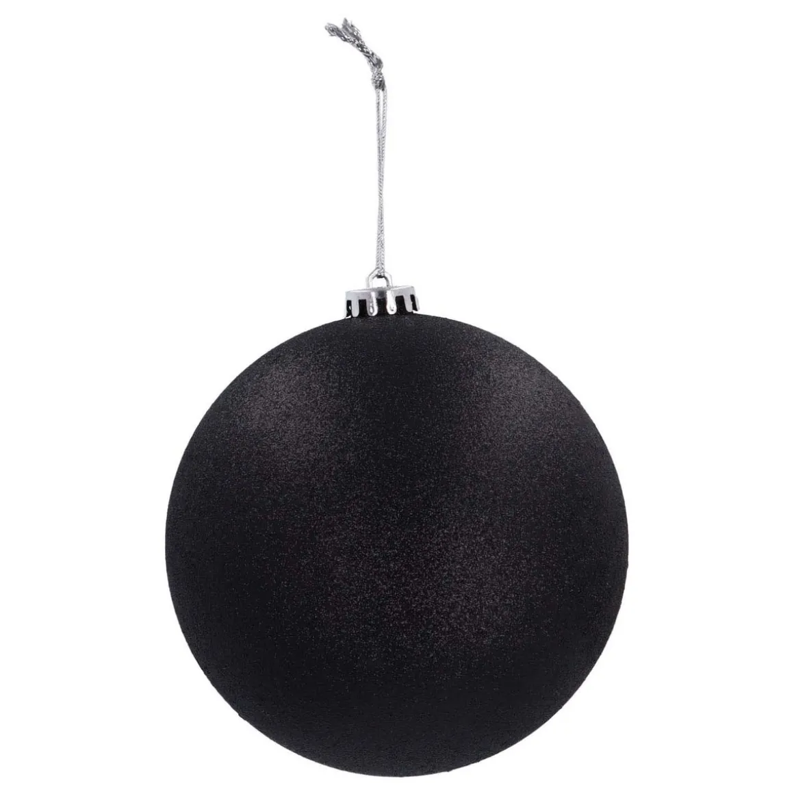 Shatterproof XL Christmas Bauble Black 15 Cm