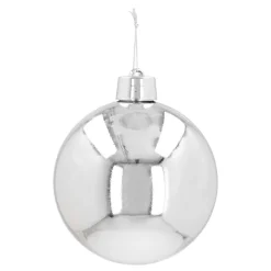 Shatterproof XXL Christmas Bauble Silver 20 Cm