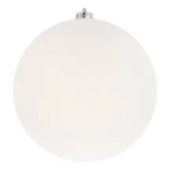Shatterproof XXL Christmas Bauble 20cm White Glitter