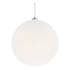 Shatterproof XXL Christmas Bauble 20cm White Glitter