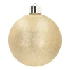 Shatterproof XXL Christmas Bauble Gold Glitters 20 Cm