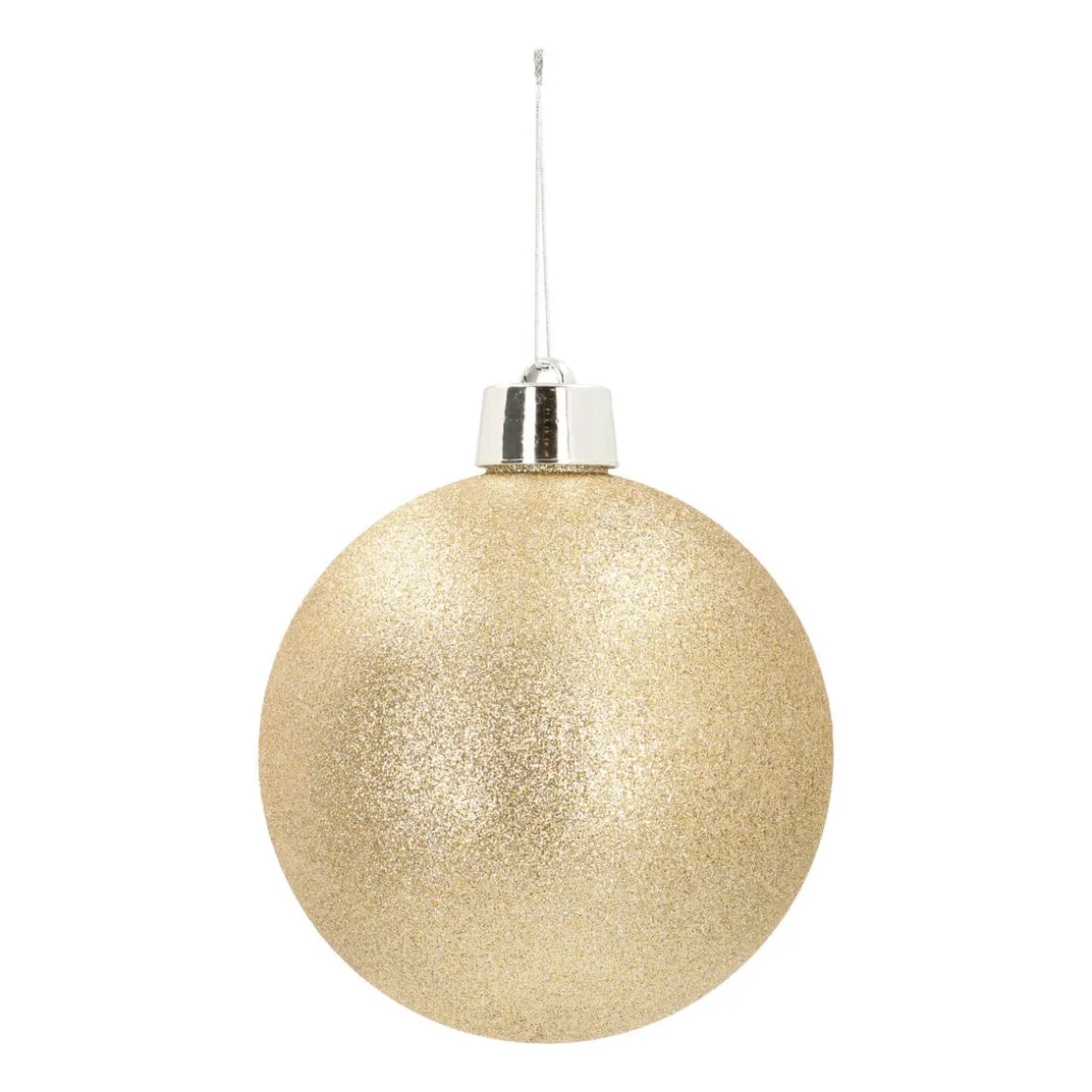 Shatterproof XXL Christmas Bauble Gold Glitters 20 Cm