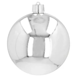 Shatterproof XXXL Christmas Bauble Silver 25 Cm