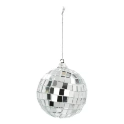 Silver Disco Ball Bauble | 6 Cm