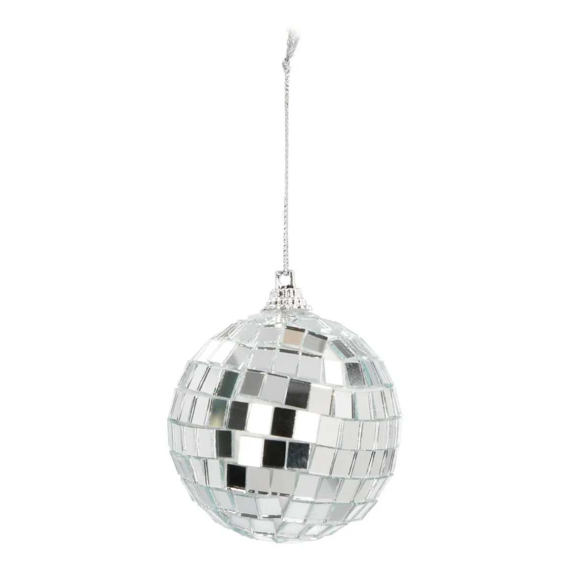 Silver Disco Ball Bauble | 6 Cm
