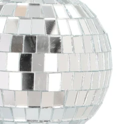 Silver Disco Christmas Bauble With Reflective Mirrors