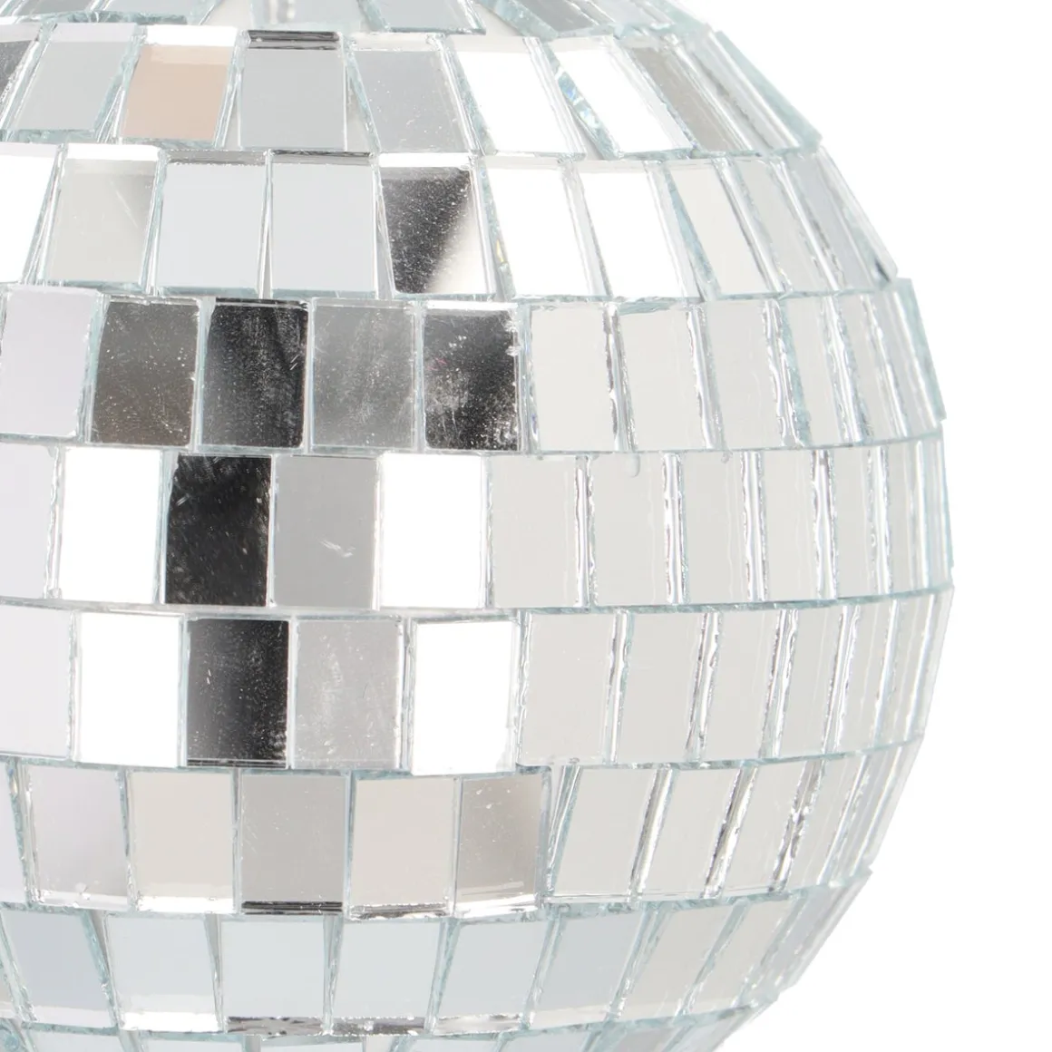 Silver Disco Christmas Bauble With Reflective Mirrors