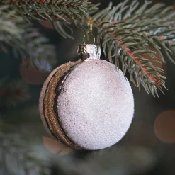 Silver Macaron Christmas Ornament