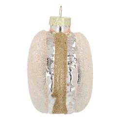 Silver Macaron Christmas Ornament