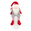 Sitting Gnome | Red-Grey | Fabric | 45 Cm