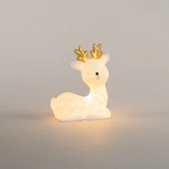 Sleepy Reindeer Figurine 12cm LED