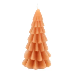 Small 3D Ochre Christmas Tree Candle
