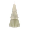 Small Layered Green Christmas Tree Candle