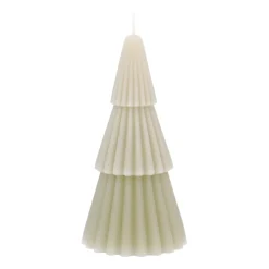 Small Layered Green Christmas Tree Candle