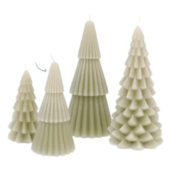 Small Layered Green Christmas Tree Candle