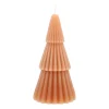 Small Layered Ochre Christmas Tree Candle