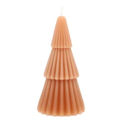 Small Layered Ochre Christmas Tree Candle