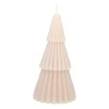 Small Layered Taupe Christmas Tree Candle