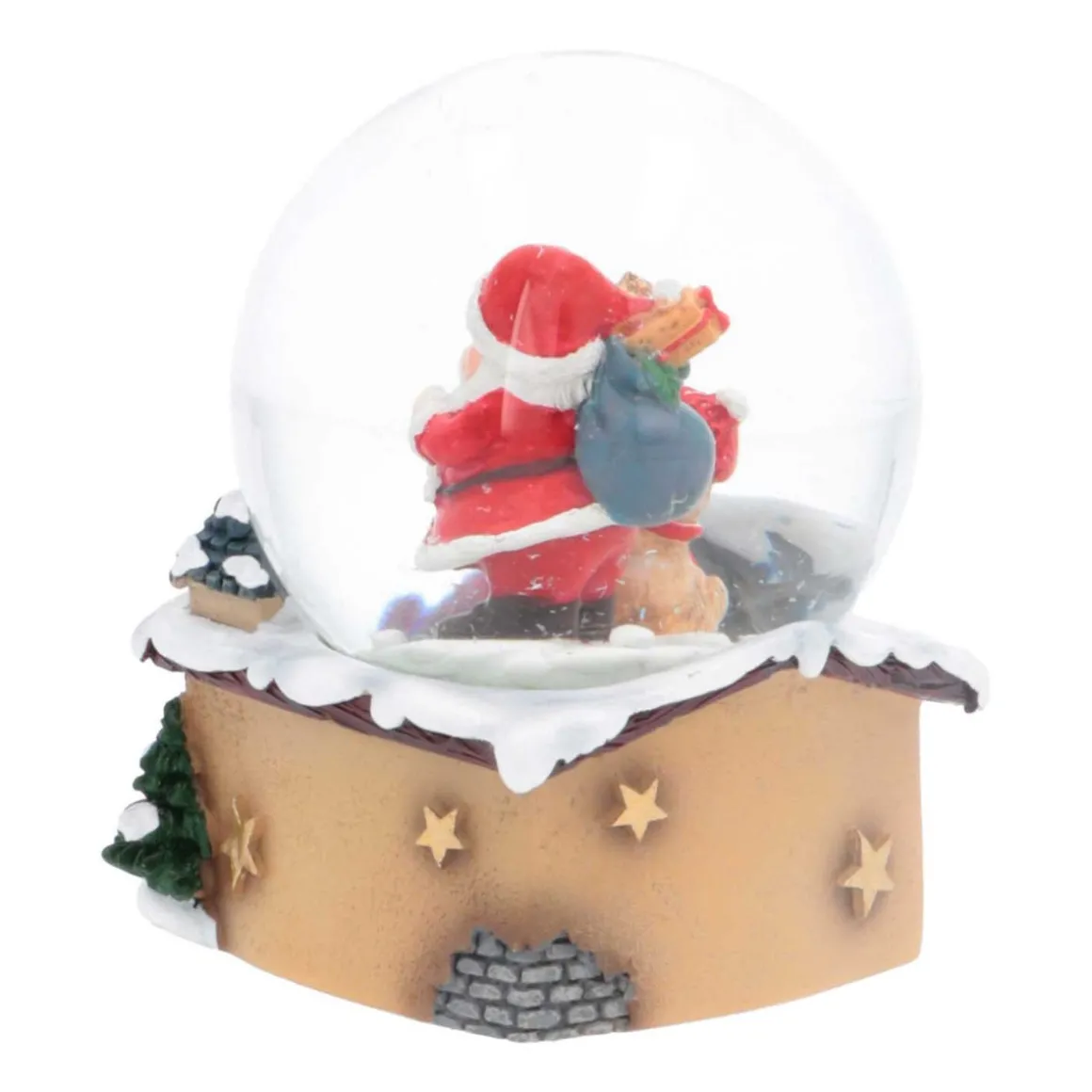 Snow Globe With Santa And Teddy Bear | ⌀6cm | 9cm Tall