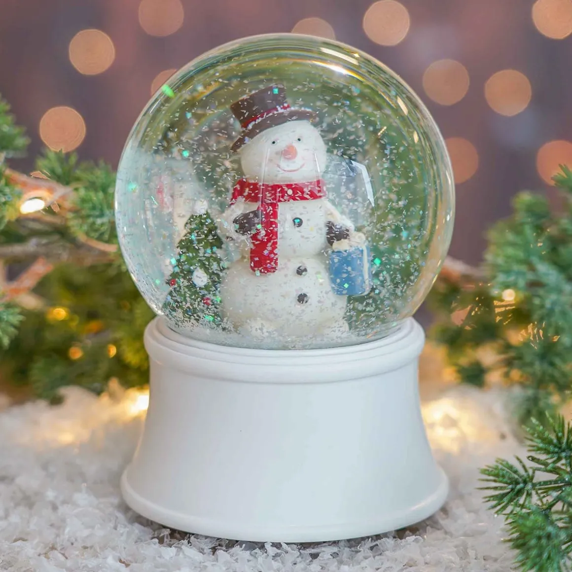 Snow Globe With Snowman | Music | ⌀9cm | 15cm High