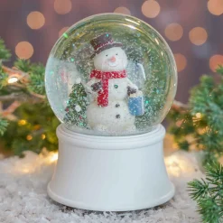 Snow Globe With Snowman | Music | ⌀9cm | 15cm High