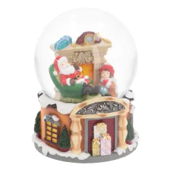 Snowglobe Santa In A Chair 14 Cm